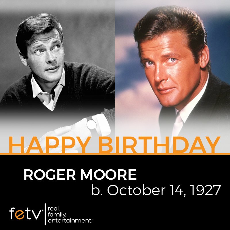 realFETV's tweet photo. Roger Moore (RIP) was born #onthisday in 1927. Before playing James Bond, Moore starred in #Maverick, #TheAlaskans, and #TheSaint.
Who is your favorite actor to play James Bond? https://t.co/RhveW9XnDU