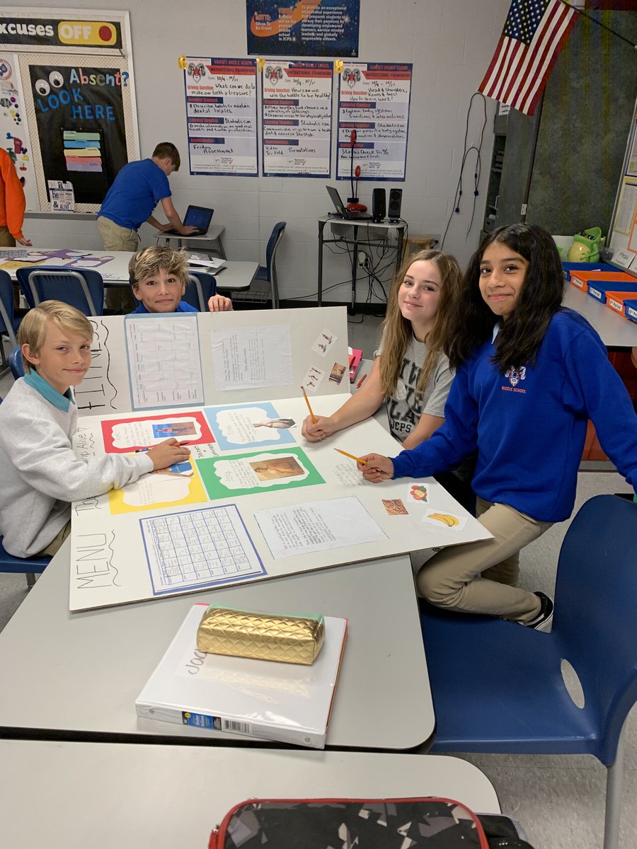 7th Grade Healthcare Science effectively communicating their learning about nutrition and exercise