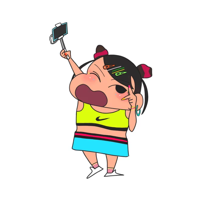 クレヨンしんちゃんの絵柄でフワちゃん描きました!!?????

#フワちゃん 
#クレヨンしんちゃん 