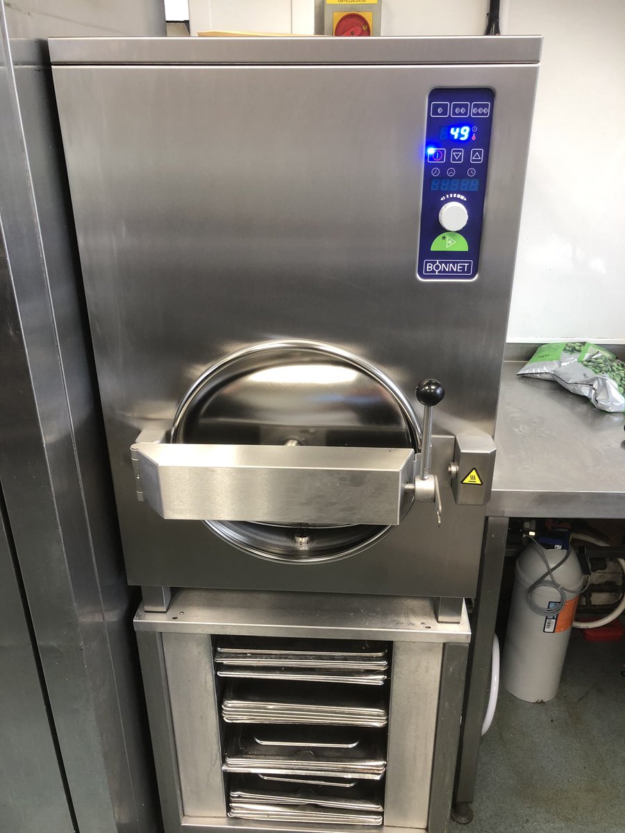 adventcatering's tweet photo. Hobart pressure steamer installed and ready to go, it maybe a little bit overkill for the bag of peas next to the unit! #@HobartUKCooking https://t.co/X95azZXgFb