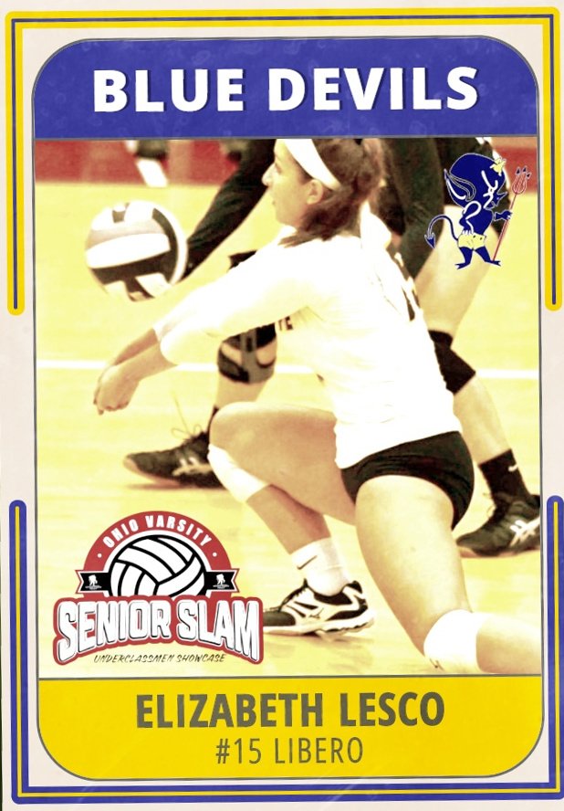 ohiovarsity's tweet photo. Wickliffe Libero @ElizabethLesco will play in the 2019 Ohio Varsity #SeniorSlam &amp; Underclassmen Showcase at Ursuline College on Nov. 10 @WHS_Blue_Devils @WickliffeVolle1 https://t.co/LZozZMpyAG