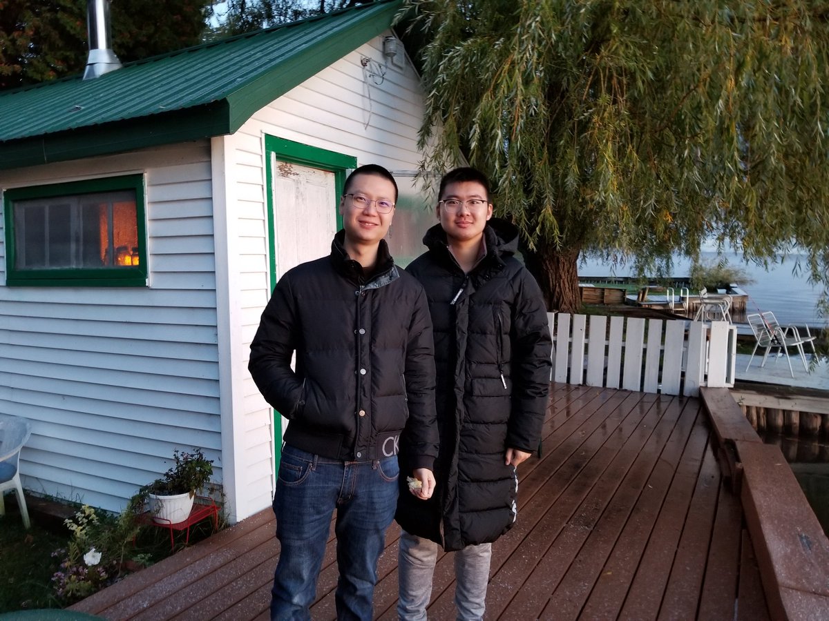 UPTreefarmer's tweet photo. Good Morning from #DecompressU!  Enjoyed visiting with our four Chinese guests, who are economics graduate students at the U of M, about poverty mitigation and our remote work strategy https://t.co/cKMbiTRDKL #Airbnb #Chassell #RusticCabinwithSauna #Keweenaw #PureMichigan https://t.co/ZLauN7DEId