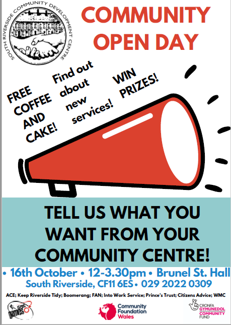 South Riverside Community Development Centre (@srcdc_cardiff) on Twitter photo <a href="/TidyRiverside/">Keep Riverside Tidy</a> <a href="/ace/">Aldryn Estacio</a> <a href="/IntoWorkCardiff/">Into Work Advice Service</a> <a href="/theCentre/">Wales Millennium Centre</a> <a href="/citizenswales/">Citizens Cymru Wales</a> <a href="/WCWIOCardiff/">We Can Work It Out Project - Cardiff</a> <a href="/ARTofWellbeingW/">The Art of Wellbeing</a> @sharecardiff <a href="/RiverProject/">The River Music Project</a> @LSRiverside <a href="/cantongrowswild/">Canton & Riverside</a> <a href="/CFTransition/">Cardiff Transition</a> What do you want in Riverside - pop along Wednesday SRCDC Brunel St 12-3:30pm & free coffee and cake <a href="/TidyRiverside/">Keep Riverside Tidy</a> <a href="/ace/">Aldryn Estacio</a> <a href="/IntoWorkCardiff/">Into Work Advice Service</a> <a href="/theCentre/">Wales Millennium Centre</a> <a href="/citizenswales/">Citizens Cymru Wales</a> <a href="/WCWIOCardiff/">We Can Work It Out Project - Cardiff</a> <a href="/ARTofWellbeingW/">The Art of Wellbeing</a> @sharecardiff <a href="/RiverProject/">The River Music Project</a> @LSRiverside <a href="/cantongrowswild/">Canton & Riverside</a> <a href="/CFTransition/">Cardiff Transition</a> What do you want in Riverside - pop along Wednesday SRCDC Brunel St 12-3:30pm & free coffee and cake