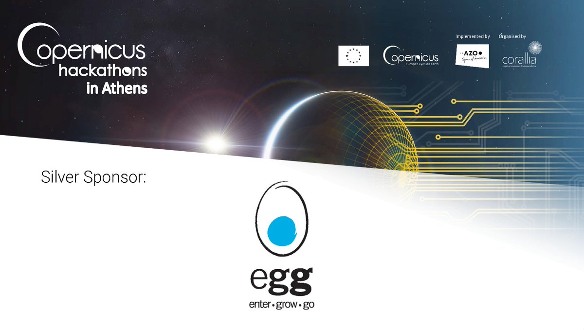 coralliaorg's tweet photo. The @egg - enter grow go, the most prominent incubator &amp; accelerator in Greece is one of our Silver Sponsors for the Copernicus #Hackathon in Athens 2019!

Check their website now: 
https://t.co/yjEXo6Tj7Y

Apply now to the #ATH #CopHack! https://t.co/JpFtqNGyVU
@AZO_space #Data https://t.co/eZgbyE5FCn