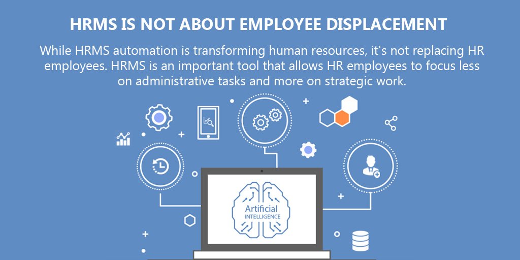 software_ph's tweet image. 👉 HRMS IS NOT ABOUT EMPLOYEE DISPLACEMENT 👈

While HRMS automation is transforming human resources, it&apos;s not replacing #HR employees. #HRMS is an important tool that allows HR employees to focus, less on administrative tasks and more on strategic work.

hrsoftware.ph