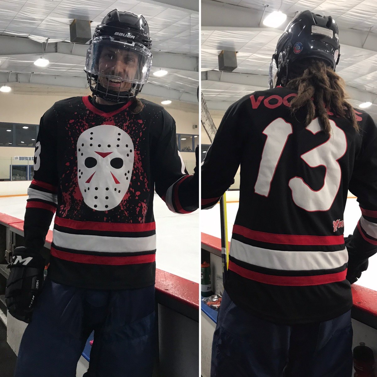 Broken_Sticks's tweet photo. ‘Tis the season! Am I right?
#brokenstickshockey #buffalohockey #buffalosabreshockey #hockeygame #pickuphockey #thingstodobuffalo #hockeylove #hockeylife #october #horrormovie #horrormovies #horrorfan #horror #fridaythe13th #F13 #jasonvoorhees #campcrystallake #crystallake #jason https://t.co/SS1XGrfist