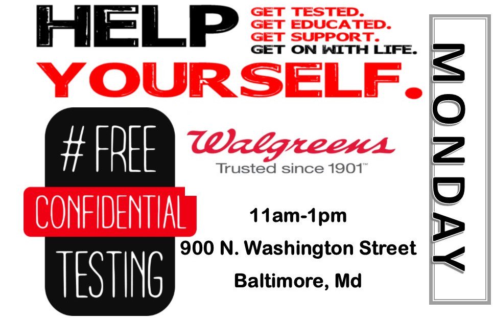 Do you know your status? Do you have questions about PrEP?  #freetesting #Gettested #PrEP #stayhealthy #HIVtesting #earlydetection <a href="/jasonfarleyJHU/">Jason Farley, PhD, MPH, NP</a> <a href="/JHUNursing/">Hopkins Nursing</a> <a href="/Walgreens/">Walgreens</a>   
<a href="/pridecenterofmd/">PrideCenterofMD</a>
<a href="/JHSON_HIV_Group/">JHUSON HIV Nursing Action Group</a>