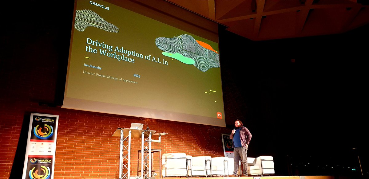 AIWorldCongress's tweet photo. DRIVING #AI ADOPTION IN THE WORKPLACE
Jon Stanesby - #Oracle Director, Product Strategy , AI Applications #ArtificialIntelligence @Oracle https://t.co/PqjjBHPtxa