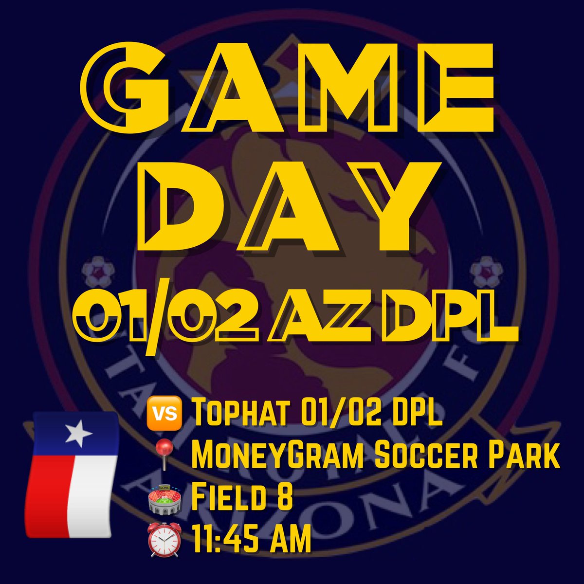 Royals0102DPL's tweet photo. 🚨 It’s #Gameday 🚨 

🆚 TopHat 01/02 DPL
📍 MoneyGram Soccer Park
🏟 Field 8
⏰ 11:45 AM

#️⃣ #RSLFamily #RSLAZ #AsOne #DPL
🤝 @RoyalsDa @RSLArizona https://t.co/C8KcCryqYW