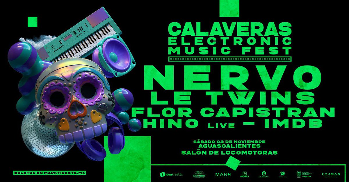 FestCalaveras's tweet photo. Falta muy poco para vivir la noche más prendida y llena de música en Aguascalientes. https://t.co/0kec2qI52r https://t.co/y7GzVcQ4gG