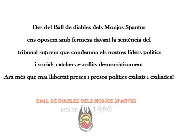 DiablesSpantus's tweet photo. Comunicat oficial en rebuig a la sentència https://t.co/jNXU0Da1k0