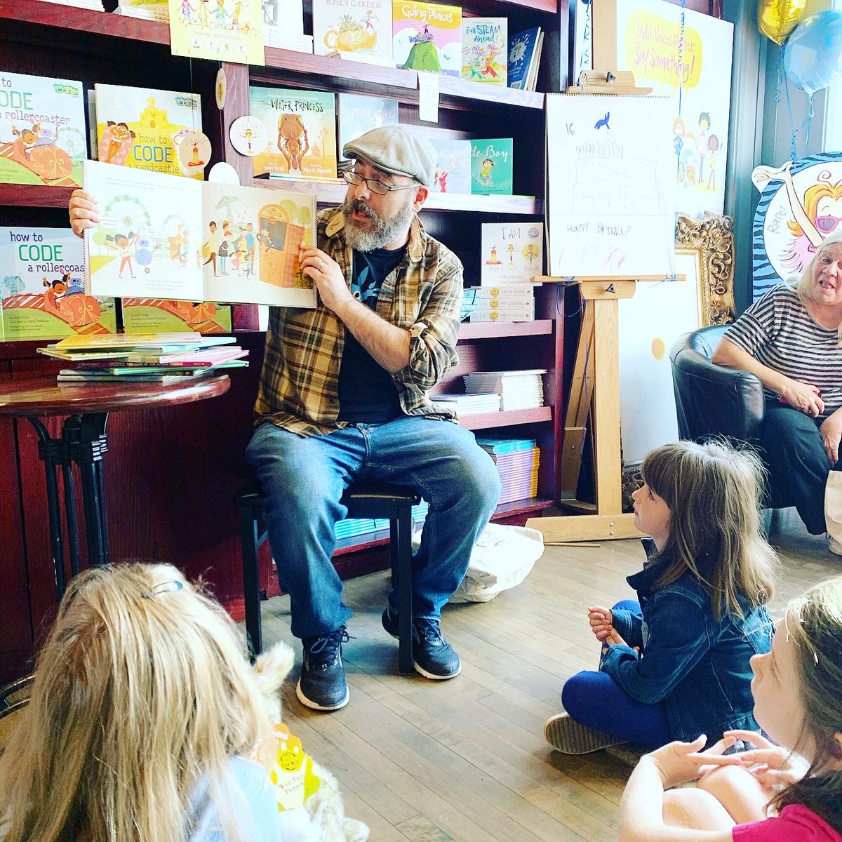 iTeachSTEMatRPS's tweet photo. How to Code a First Grader and Geek Out a STEAM Teacher. 📗🤖 #teacherlife #meettheauthor #joshfunk #iteachSTEM #bluebunnybooks #longweekendperks @joshfunkbooks @peterhreynolds https://t.co/eJEjL8yQdt
