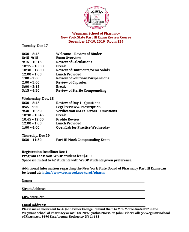 WSoP_SJFC's tweet photo. Registration is available for our Part III review course taking place in December.  $150 for WSoP students and alumni, $400 for all others. https://t.co/6dbEnt496P