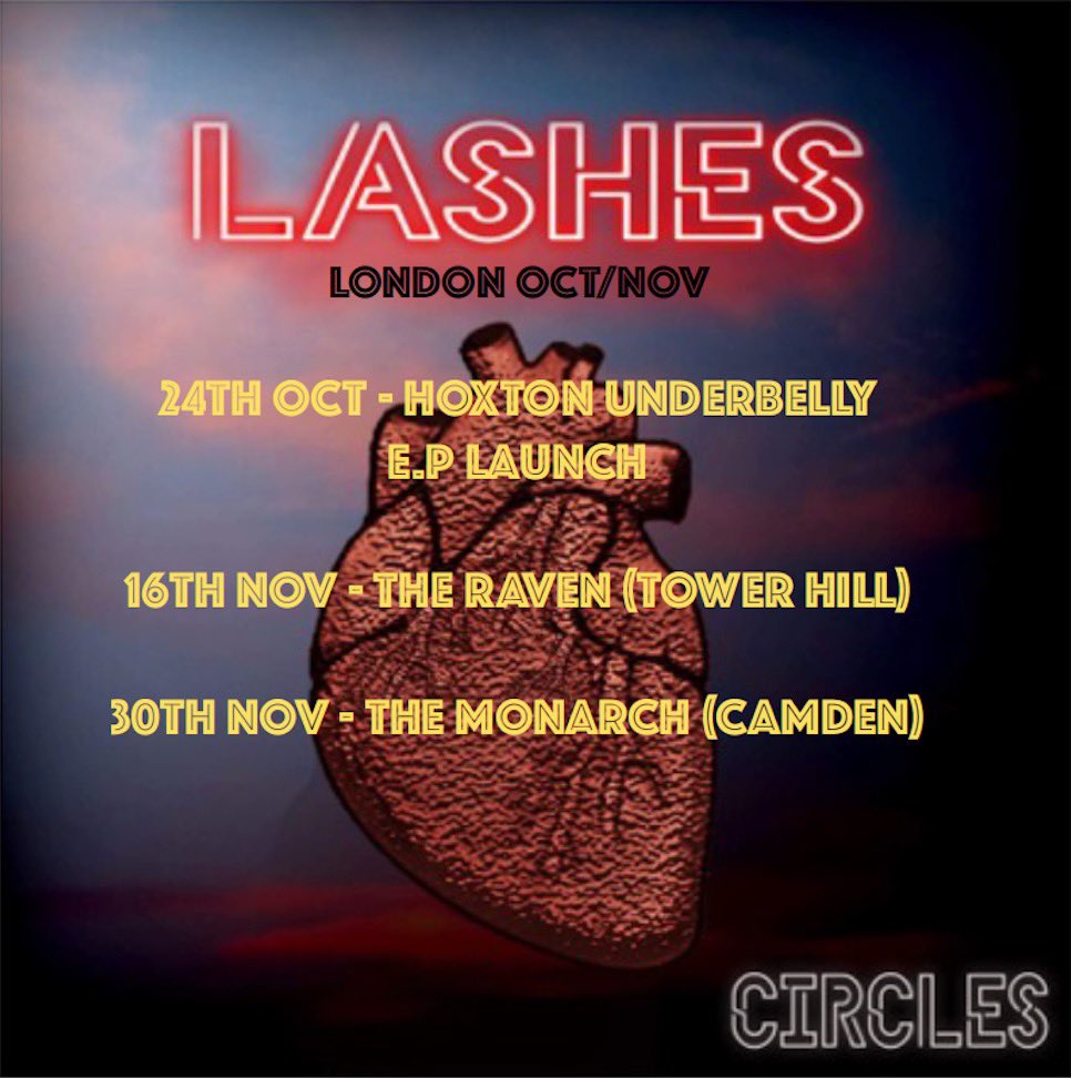 Our #debut E.P is out next week we’re playing some shows in #London to #celebrate come and join us ! #musicians #guitars #music #circles #lasheslasheslashes #NewMusicAlert #NewMusic