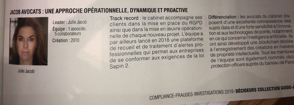 Heureuse Team d’être classés dans le Decideurs #compliance 🙌🏻👊🏻💪🏻#sapin2 #alerte #conformité <a href="/Wizblo1/">Wizblo</a>