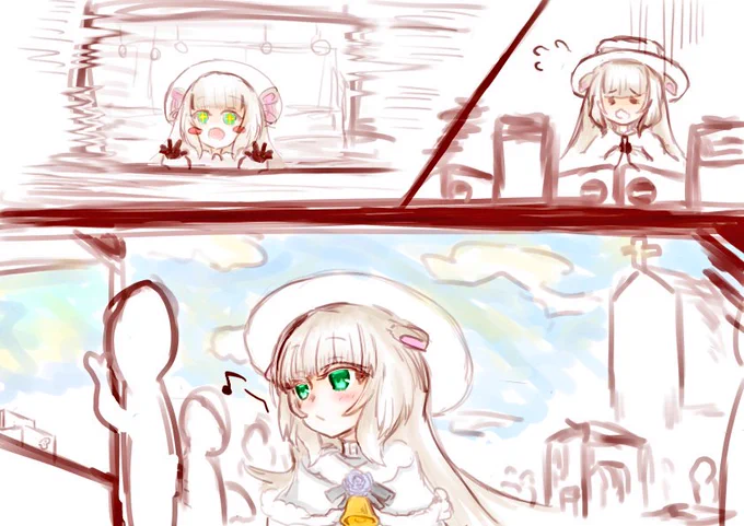 「メリーさんフリマへ行く」
衝動的に描いたもの
実際のメリーさんはドヤ顔で改札を通ると思います
#Merry_at 
