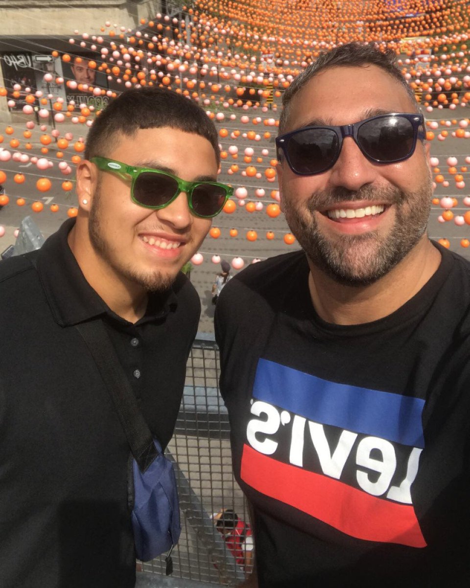 We love pair photos! Here is Rafiq with his mentee Alejandro from <a href="/iMentorChicago/">iMentor Chicago</a> from the past summer. This fall Alejandro will be attending <a href="/Illinois_Alma/">University of Illinois</a> on a full ride scholarship! Congrats to Alejandro! #MentorMonday