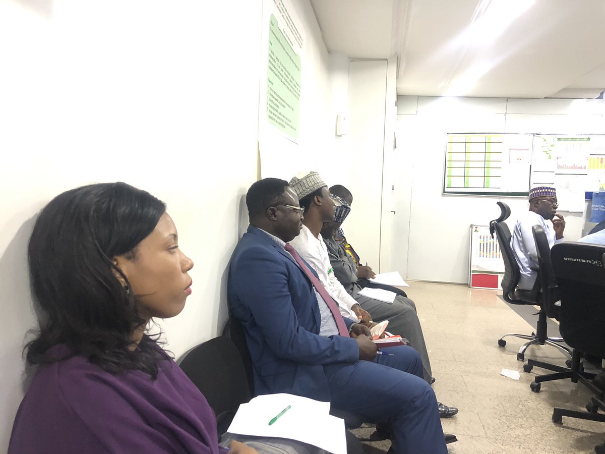 Update: 7:20pm, NERICC team updates the ED/CEO NPHCDA, Dr. Faisal Shuaib on the status of preparedness ahead of MCV2 Introduction and RI intensification. 
#SupportImmunization