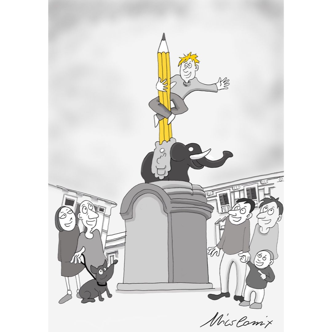 nicocomix's tweet photo. Asta di solidarietà “Una clinica per i #profughi di #Afrin #UniComics - Festival del Fumetto di Parte è anche solidarietà. Questa è una delle mie vignette. https://t.co/PblugOQpbn
#Nicocomix #Catania #vignette #fumetti #drawing #painting #fontanadellElefante https://t.co/9Zt4eE0i2g