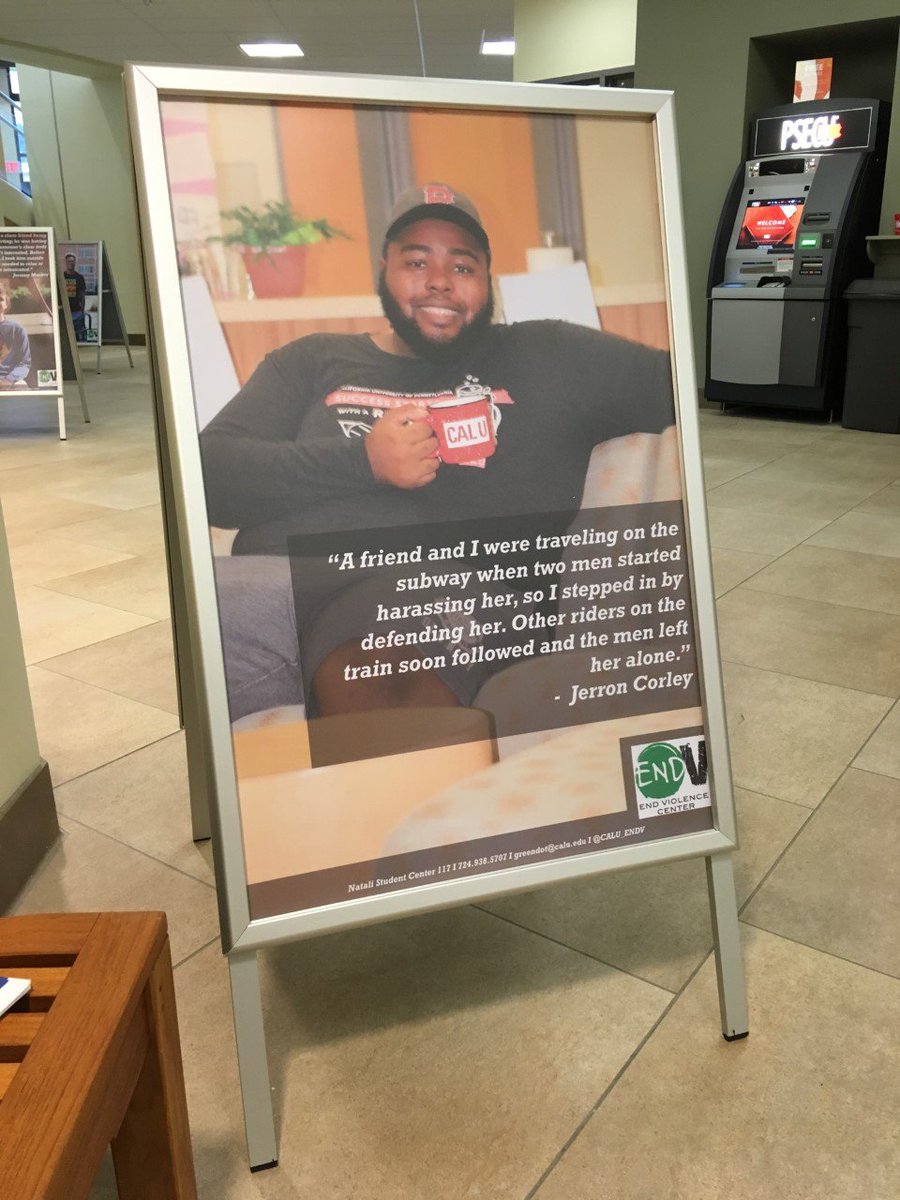 CalU_ENDV's tweet photo. Don't believe that individual contributions can make a difference? Green Dot Bystander Intervention relies on individuals doing their small part in keeping college campuses a safe space. These are some students' stories; what's yours? #whatsyourgreendot #endviolence #DVAM2019 https://t.co/390kl7SZvN