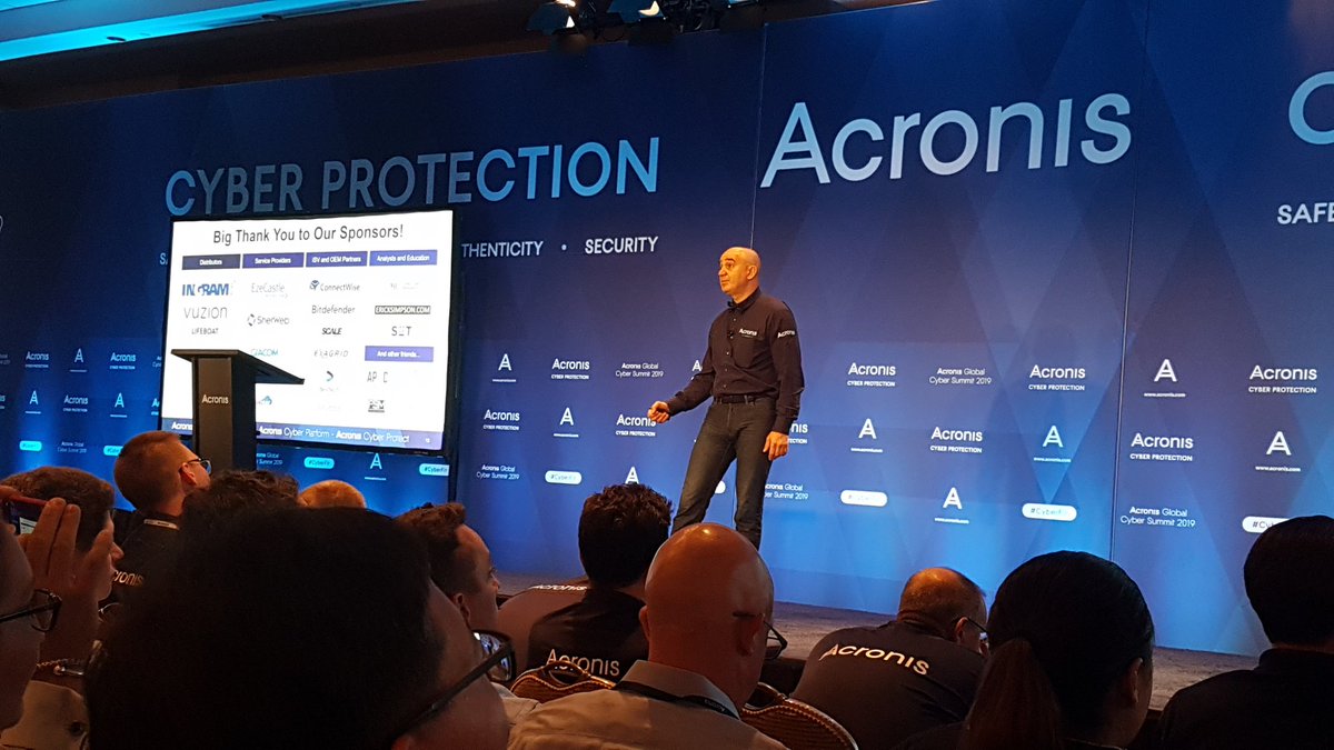 Great new visions from #acroniscybersummit #CyberFit