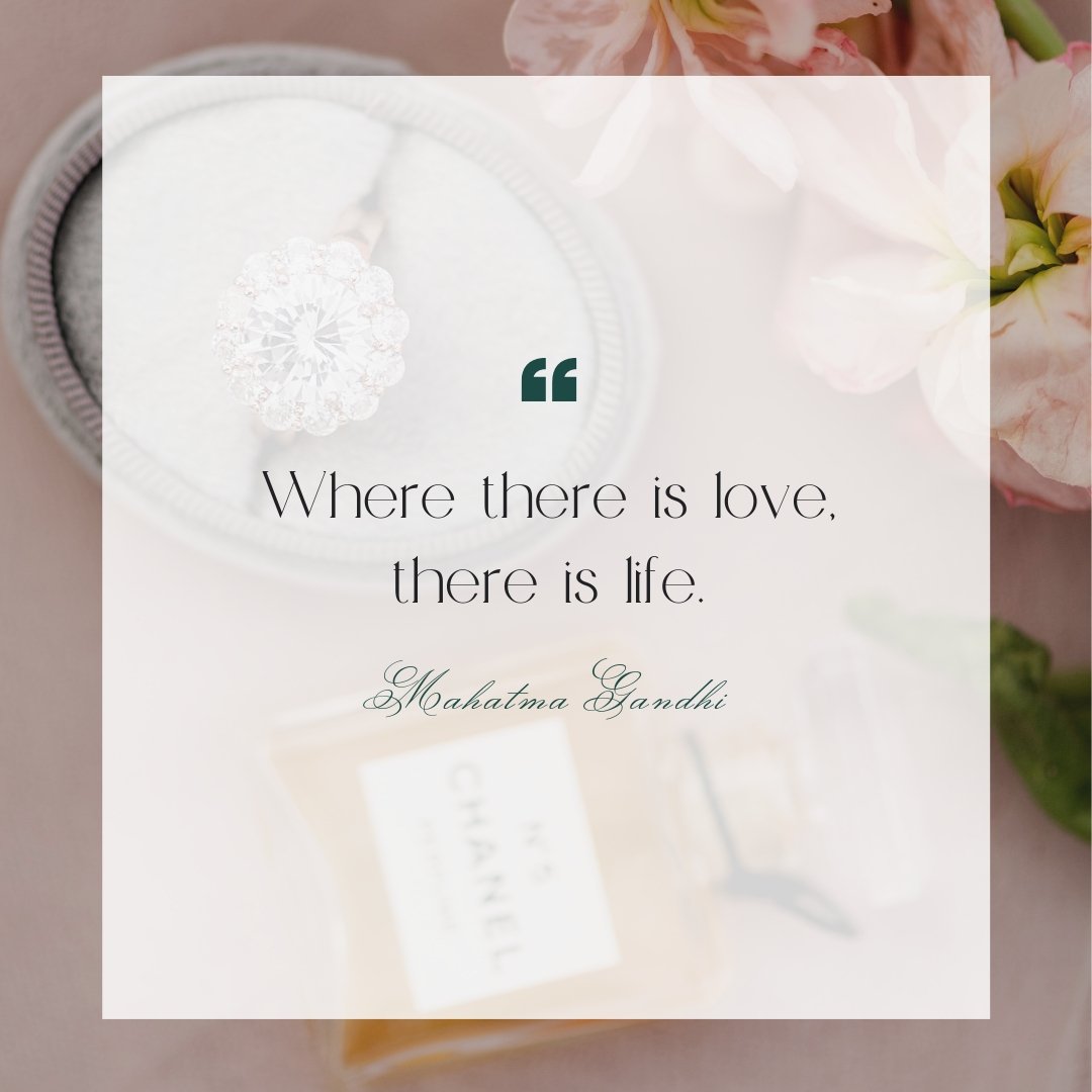 MeredithRyncarz's tweet image. &quot;Where there is love, there is life&quot; - Mahatma Gandhi #love #engaged #howheasked #mondaymotivation