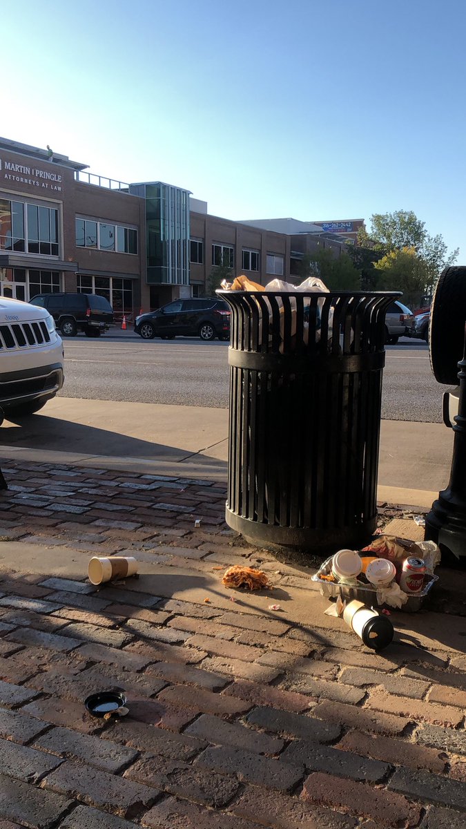 Last time we asked the <a href="/CityofWichita/">City of Wichita</a> to help get us new trash can toppers they told us to fundraiser ourselves to get new cans.. city loves to highlight new development but forgets about the rest.
