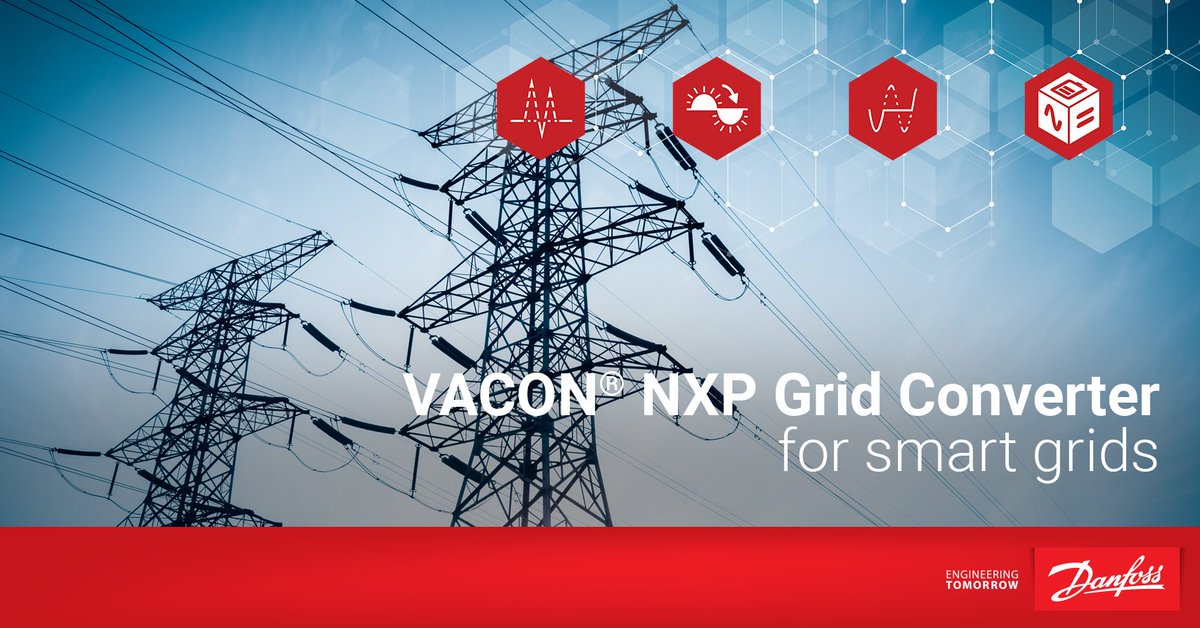 DanfossDrives's tweet photo. The VACON® NXP Grid Converter improves grid stability by supporting #energystorage systems and diverse energy sources including #renewables. Read more here: https://t.co/V5zbpEF6LO

#DanfossSmartPower #hybridization #smartgrid #sustainability #electrification #energychange #VACON https://t.co/zm3a0M2FSr