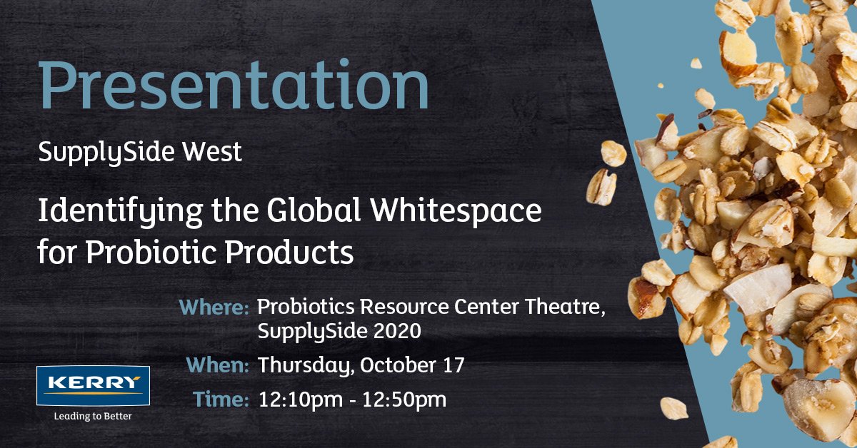 Where is the global whitespace for probiotic products? Join us at our SupplySide West presentation to learn about the latest consumer trends and probiotic ingredient solutions. ow.ly/ThMP50wdFYT #SSWExpo #SupplySideWest