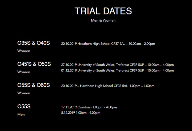 Why not come and try out for the Welsh masters?! 🏴󠁧󠁢󠁷󠁬󠁳󠁿

See more dates &amp; venues below! 🙌🏻 #MastersHockey #Trials