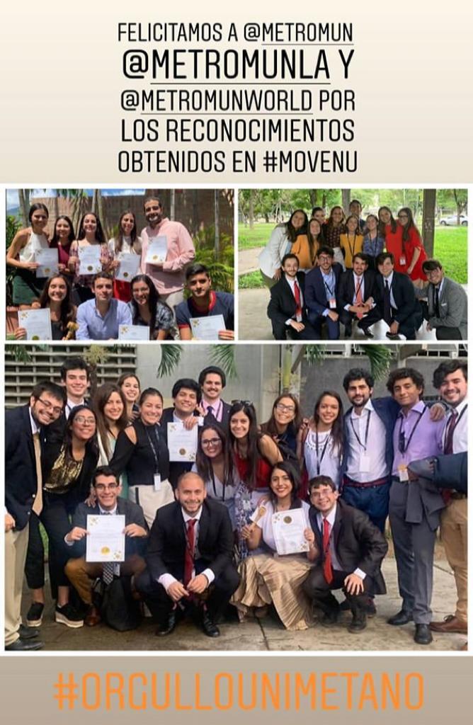veeducacionve's tweet photo. Felicitaciones a los integrantes de #METROMUN por los reconocimientos obtenidos en #MOVENU2019 @Metromun @unimet @bscharifker @rosapmg @NadalDiplo https://t.co/nUaiAI7cUs