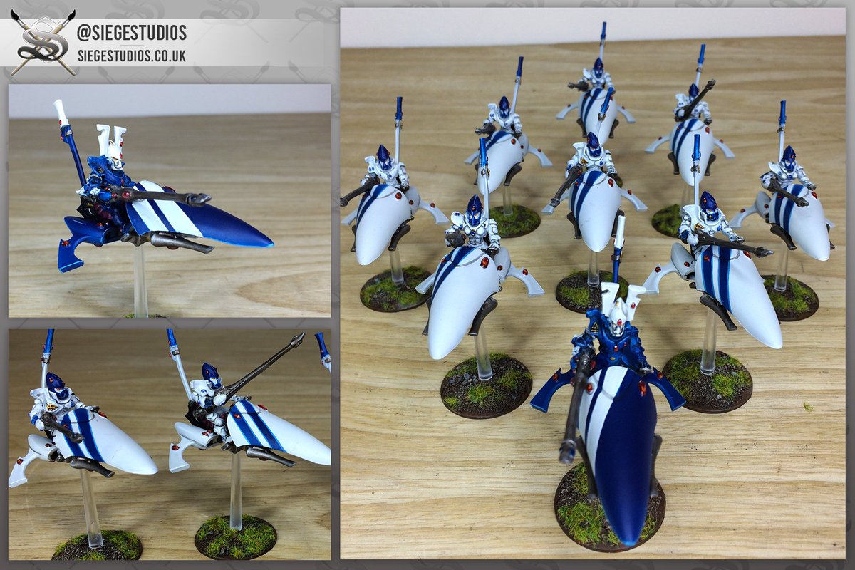 Figurines Eldars Shining Spears – Lances Ardentes Résine 32mm Warhammer 40k