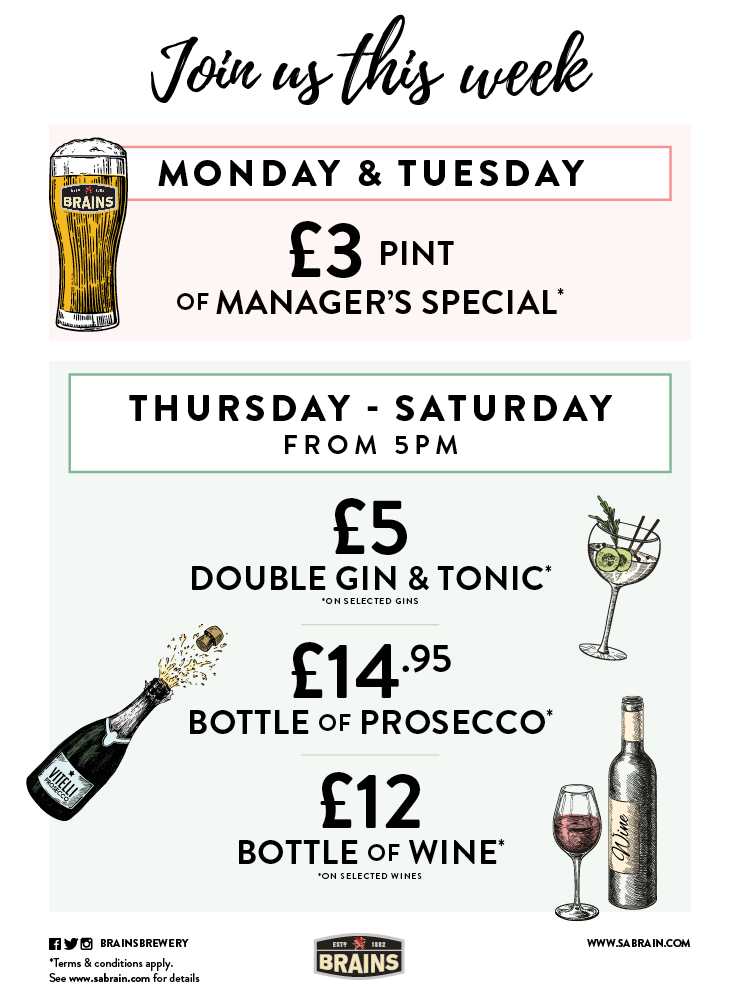 Even though its a gloomy Monday where here for you.

Check out our offers and pop on in.