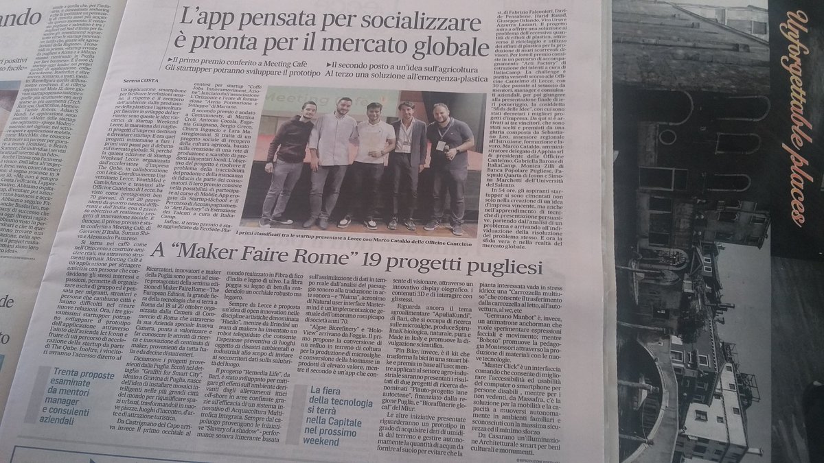 Thanks to <a href="/Quoti_Puglia/">Quotidiano di Puglia</a> for this amazing #news about our last edition! 🎉🎊
#swlecce #startupweekend #swlecce2019
