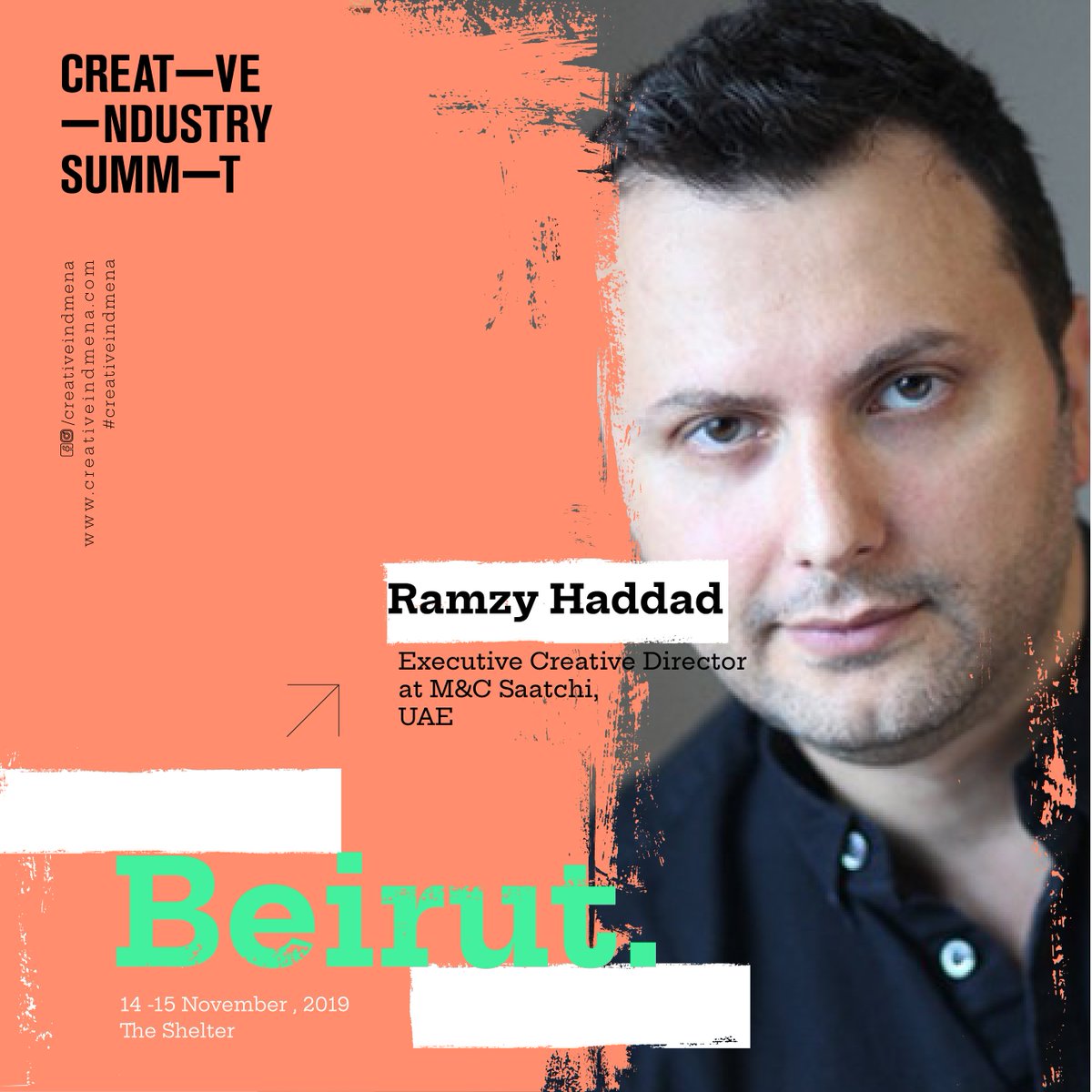 creativeindMENA's tweet photo. Ramzy loves turning briefs into big ideas, and big ideas into  creative strategies. With a multi-cultural expertise he relies on his talents to bring his concepts to life.

To know more about Ramzy attend our next C-S in Beirut.

Register from here: https://t.co/2EC5YPVLi9 https://t.co/uCc8V9h731