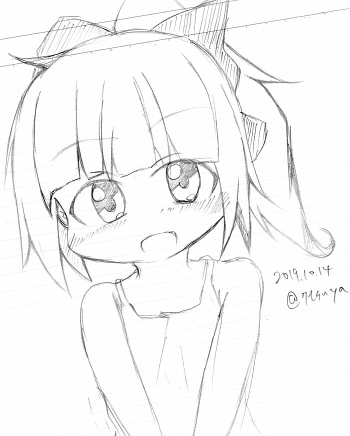 #艦これ版深夜の真剣お絵描き60分一本勝負
#艦これ版真剣お絵描き60分一本勝負_20191014
#夕張 