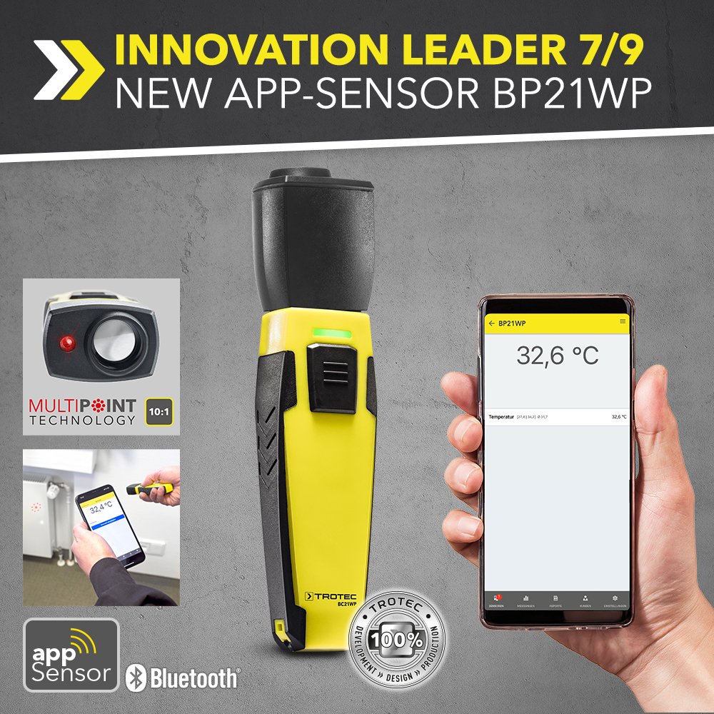 Trotec24_EN's tweet image. Makes your smartphone even smarter – pyrometer with appSensor from Trotec #App #appSensors #BP21WP #measuringdevices #MultiMeasureMobile #Smartphone #Trotec trotec-blog.com/en/?p=9872