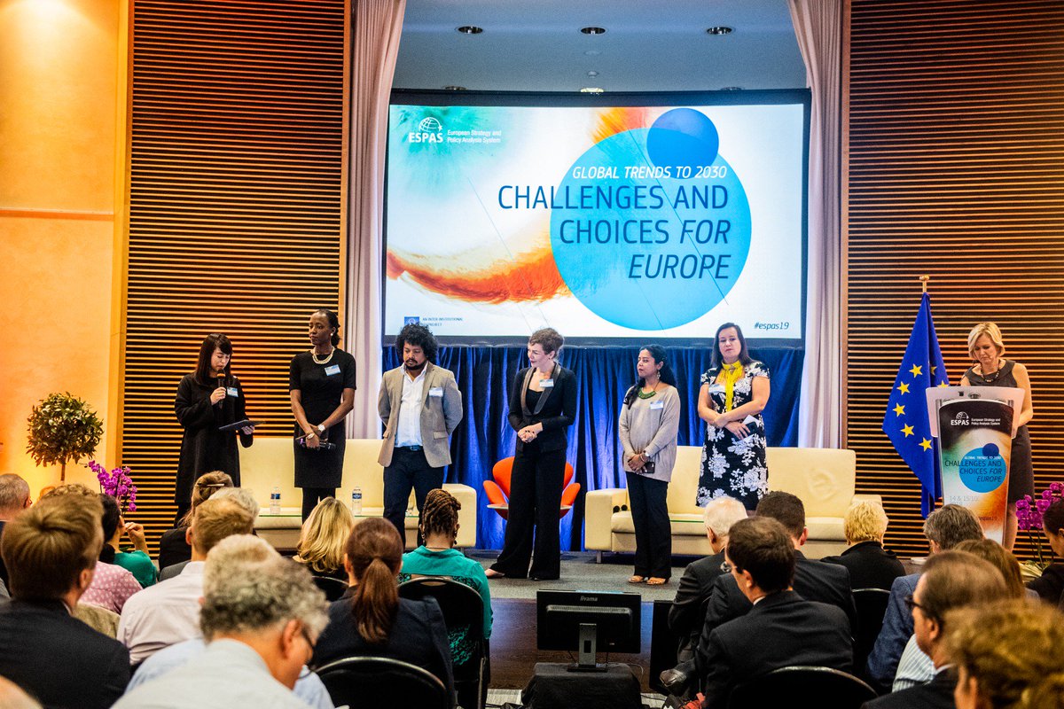 ECThinkTank's tweet photo. Congratulations to the participants of the #nextgenforesight Practicioners Award who got to present their projects at #ESPAS19. 
#Foresight requires inclusion of pluralist views and backgrounds, and these young practitioners set great examples of how this can be done! https://t.co/aS0gkW5Ae2