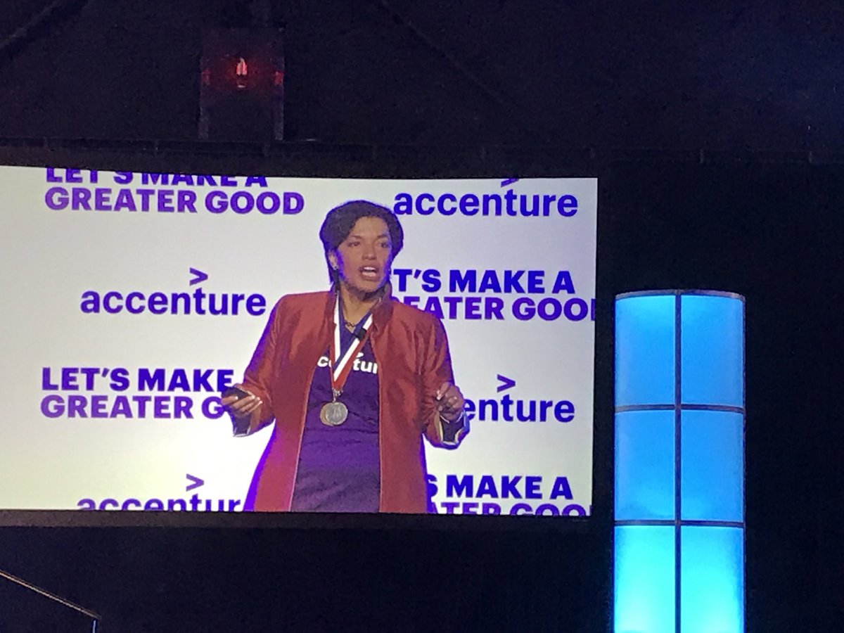LisaMitnick's tweet photo. #makeagreatergood listening to Olympic Medalists Bonnie St. John talk about how to be an inclusive leader ⁦@Accenture⁩ https://t.co/Eko7oXBwRJ