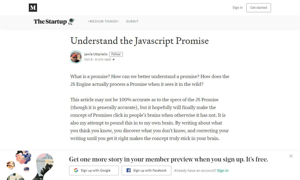Devcide1's tweet image. Understand the Javascript Promise
#function #callbackfunction #method #phrase #chain #development
via @medium
☛ amp.gs/A6BR