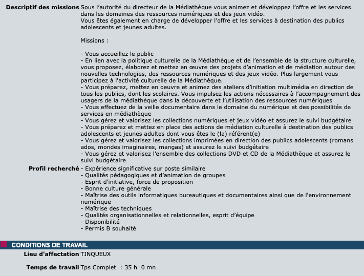 La médiathèque du Carré Blanc à #Tinqueux cherche son (sa) futur(e) chargé(e) de médiation numérique : tous les détails pour postuler sont à disposition en cliquant sur cap-territorial.fr/accueil.aspx?a… à RT en masse !