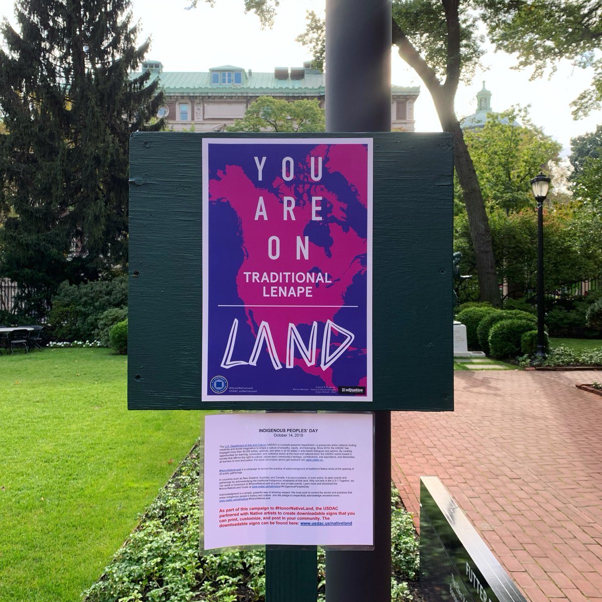 BarnardCollege's tweet image. This year, Barnard recognizes #IndigenousPeoplesDay by making space to #HonorNativeLand. Manhattan is the traditional home of the Lenape people. Learn more: usdac.us/nativeland
