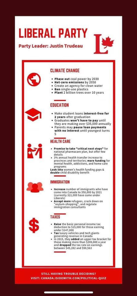 raegansubban's tweet photo. The only way to make a difference is if we all actually vote. If you haven’t already yet, please review each platforms points and watch the leaders debate online. https://t.co/lBJ2pg31SH