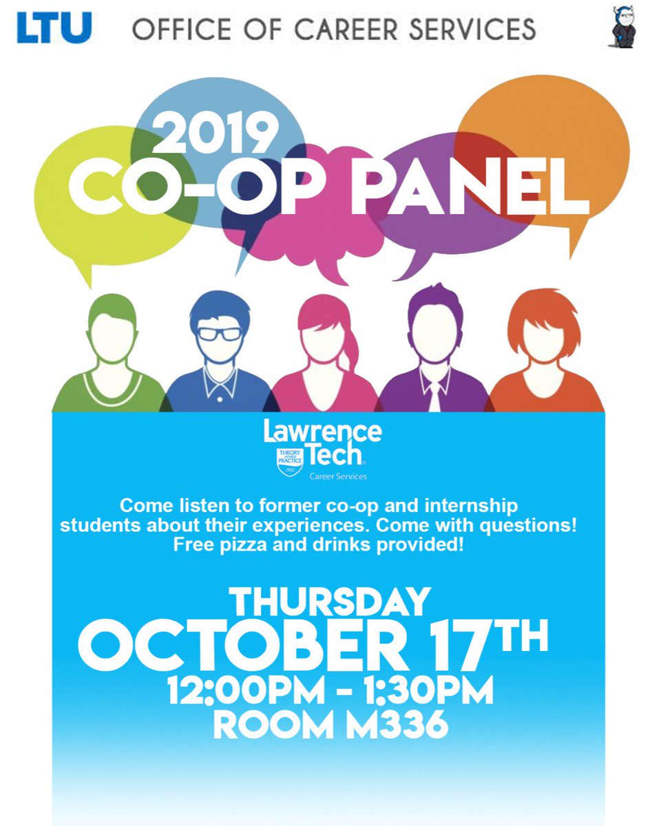 LTUOCS's tweet photo. Are you attending the Co-op and Internship Fair on Oct. 24? We have two prep events this week you should attend to get ready!

Prep Workshop - Oct. 16 from 12-1PM in Buell M211
Panel Presentation - Oct. 17 from 12-1:30PM in Buell M336 https://t.co/Pm7f6UrAVX