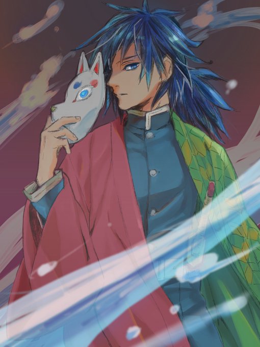 †┏┛りん┗┓†さんがTwitterに投稿した冨岡義勇(鬼滅の刃)のイラスト。