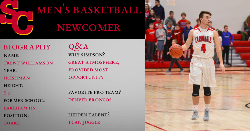 1 day away from the start of practices, and 1 final newcomer to introduce... Trent Williamson is a Freshman guard out of Earlham, IA. Welcome, Trent! And welcome, basketball season!