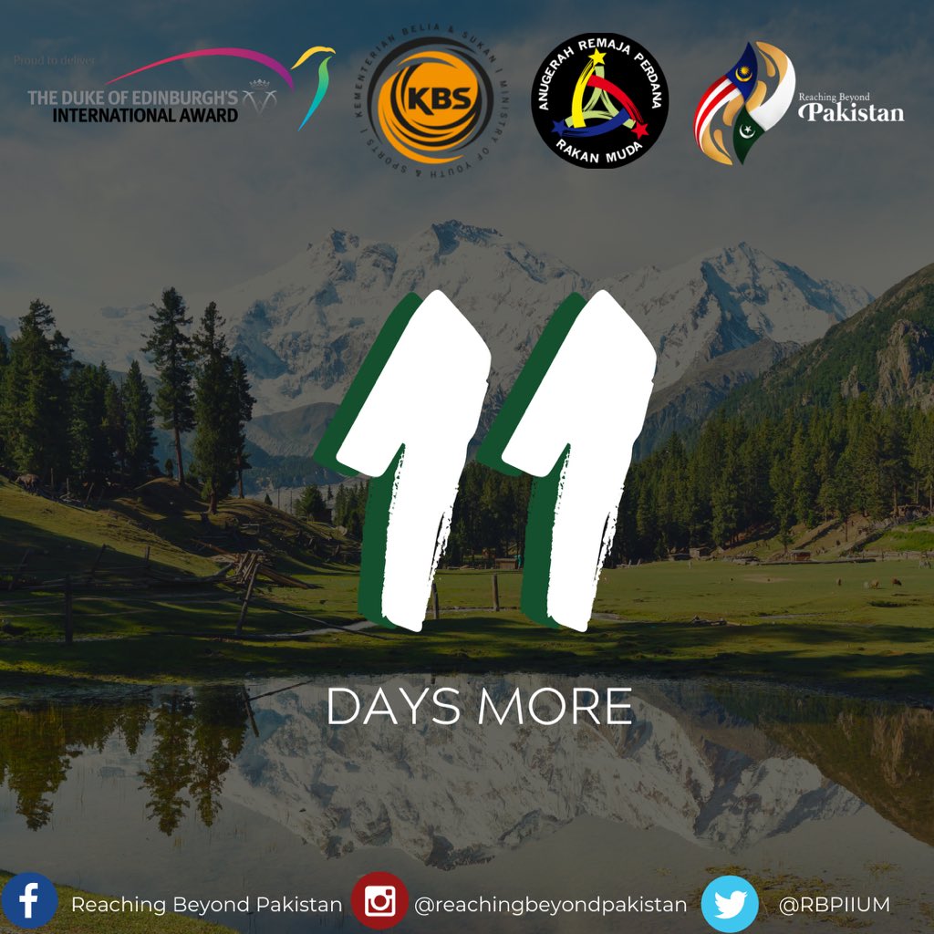 RBPIIUM's tweet photo. Misi Kemanusiaan ke Pakistan 🇵🇰 11 hari lagi.
Humanitarian Mission to Pakistan 🇵🇰 11 days left.
#anugerahremajaperdana #ARPRM #dukeofedinburghinternationalaward #KBS #youthpower https://t.co/QuwCatz3Uz