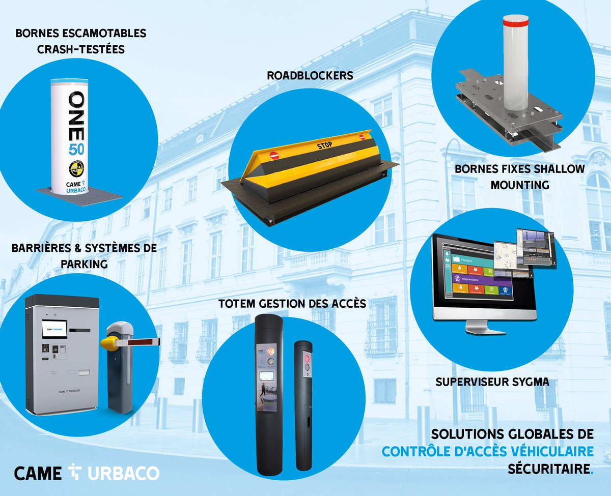 CameUrbaco's tweet photo. Solutions globales de contrôle d'accès véhiculaire et de #securite  périmétrique pour les :

Sites #Industriels #Institutionnels
#Infrastructures #Tertiaires
#Collectivités
Espaces publics
Zones sensibles https://t.co/Nh863Lw56Y