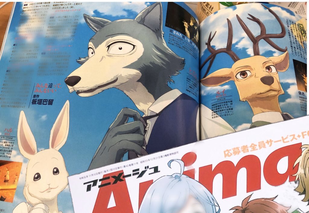 Uzivatel Orange Anime Studio Na Twitteru Beastars Animage Nov Issue On November Issue Of Magazine Newtype Beastars Article Is Featured The Article Consists Of Interviews Of Author Paru Itagaki And Legoshi S