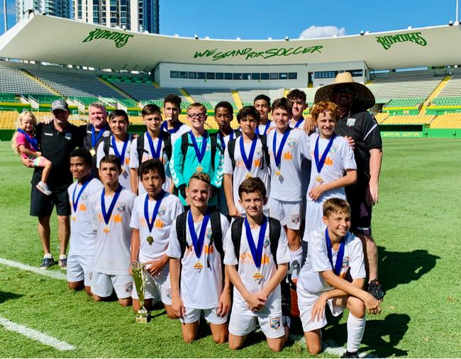 Congrats to our u14 boys team on beating CFU 5-0 to get another 1st place finish for the Tropics in this weekend's ACDC tournament!! #GetTropical 🌴